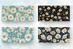 Daisy Embroidery Flowers Mug Wrap Sublimation Designs Product Image 2