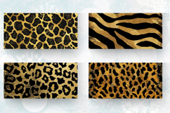 Gold Black Animal Print Mug Wrap Sublimation Designs Product Image 2