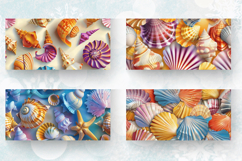3D Colorful Seashells Mug Wrap Sublimation Designs Product Image 2