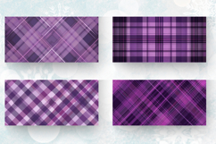 Purple Plaid Mug Wrap Sublimation Designs Product Image 2