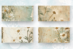 Vintage Daisy Junk Journal mug wrap sublimation Designs Product Image 2