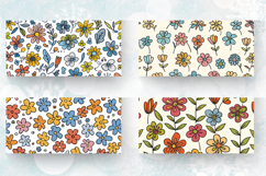 Cute Doodle Flowers Mug Wrap Sublimation Designs Product Image 2