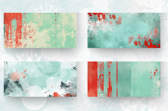 Mint &amp; Red Mixed Media Mug Wrap Sublimation Designs Product Image 2