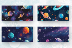 Space Galaxy Planets Mug Wrap Sublimation Designs Product Image 2