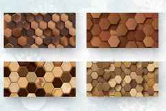 Brown Hexagons Mug Wrap Sublimation Designs Product Image 1