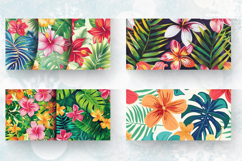 Tropical Paradise Flowers Mug Wrap Sublimation Designs Product Image 2