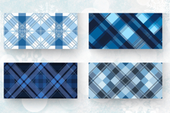 Winter Blue Plaid Mug Wrap Sublimation Designs Product Image 2