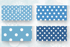 Blue &amp; White Polka Dots Mug Wrap Sublimation Designs Product Image 2