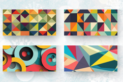 Geometric Shapes Colors Mug Wrap Sublimation Designs Product Image 2