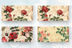 Roses Junk Journal Mug Wrap Sublimation Designs Product Image 2