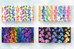 Rainbow Larkspur Flowers Mug Wrap Sublimation Designs Product Image 2