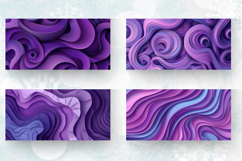 Psychedelic Dreamy Purple Mug Wrap Sublimation Designs Product Image 2