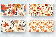 Fall Autumn Cute Flowers Mug Wrap Sublimation Designs Product Image 2