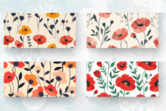 Cute Poppy Flowers Mug Wrap Sublimation Designs Product Image 2
