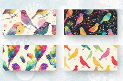Rainbow Hued Birds Mug Wrap Sublimation Designs Product Image 2