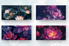 Mystical Lotus Flowers Mug Wrap Sublimation Designs Product Image 2