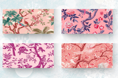 Pink Chinoiserie Mug Wrap Sublimation Designs Product Image 2