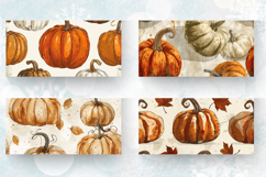 Vintage Fall Pumpkins Mug Wrap Sublimation Designs Product Image 2