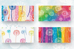 Rainbow Dandelions Mug Wrap Sublimation Designs Product Image 2