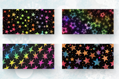 Glitter Neon Stars Mug Wrap Sublimation Designs Product Image 2