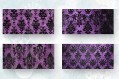 Purple and Black Damask Mug Wrap Sublimation Designs Product Image 2