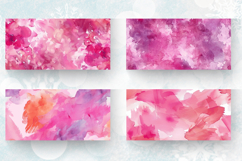 Pink Watercolor Mug Wrap Sublimation Designs Product Image 2