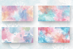 Pastel Watercolor Stains Mug Wrap Sublimation Designs Product Image 2