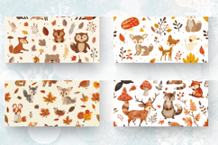 Autumn Woodland Animals Mug Wrap Sublimation Designs Product Image 2