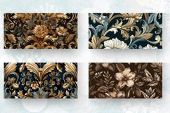 Baroque Floral Tapestry Mug Wrap Sublimation Designs Product Image 2