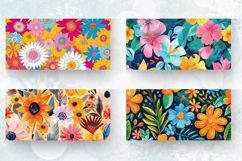 Bright Summer Flowers Mug Wrap Sublimation Designs Product Image 2
