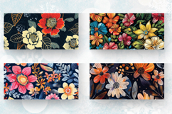 Batik Flowers Garden Mug Wrap Sublimation Designs Product Image 2