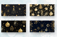 Festive Christmas Gold Mug Wrap Sublimation Designs Product Image 2