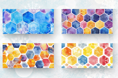 Watercolor Honeycomb mug wrap sublimation Designs Product Image 2