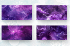 Purple Galaxy Mug Wrap Sublimation Designs Product Image 2