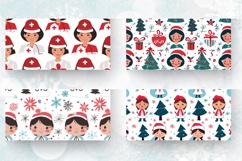 Merry Nurse Christmas Mug Wrap Sublimation Designs Product Image 2