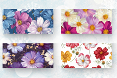 Cosmos Flowers Mug Wrap Sublimation Designs Product Image 2