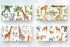 Watercolor Safari Mug Wrap Sublimation Designs Product Image 2