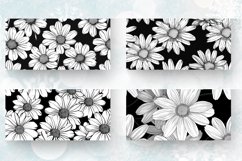 Black &amp; White Daisy Mug wrap Sublimation Designs Product Image 2