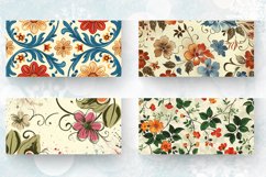 Retro Floral Mug wrap Sublimation Designs Product Image 2