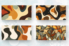 Earth Tones Abstract Shapes Mug Wrap Sublimation Designs Product Image 2