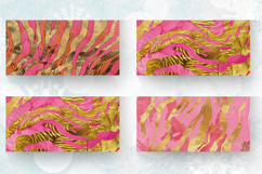 Pink and Gold Tiger Mug Wrap Sublimation Designs Product Image 2