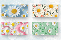 Spring Themed Daisy Floral Mug Wrap Sublimation Designs Product Image 2
