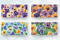 Whimsical Pansy Flowers Mug Wrap Sublimation Designs Product Image 2