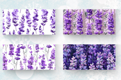 Purple Lavender Flowers Mug Wrap Sublimation Designs Product Image 2