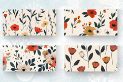 Minimal Boho Flowers Mug Wrap Sublimation Designs Product Image 2
