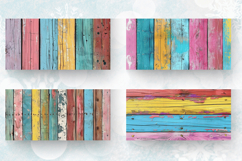 Beach Colorful Wood Mug Wrap Sublimation Designs Product Image 2