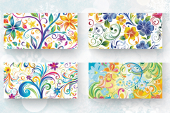 Colorful Floral Swirl Summer Mug Wrap Sublimation Designs Product Image 2