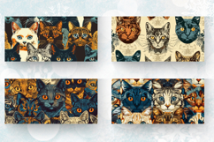 Ornate Cats Portraits Mug Wrap Sublimation Designs Product Image 2