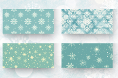 Pastel Aqua Dream Snowflakes Mug Wrap Sublimation Designs Product Image 2