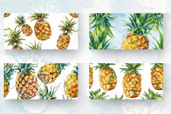 Watercolor Pineapple Mug Wrap Sublimation Designs Product Image 2